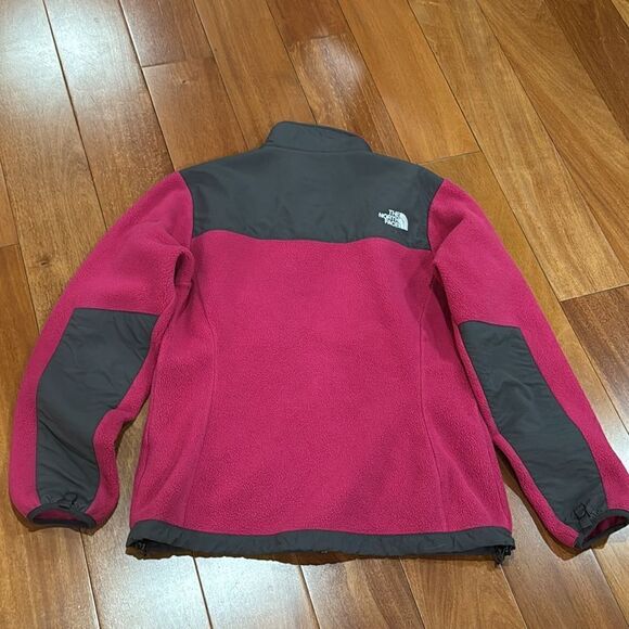 North Face Denali Sweater Fleece Jacket Zip Up Women's Grey Magenta size M - Picture 4 of 8